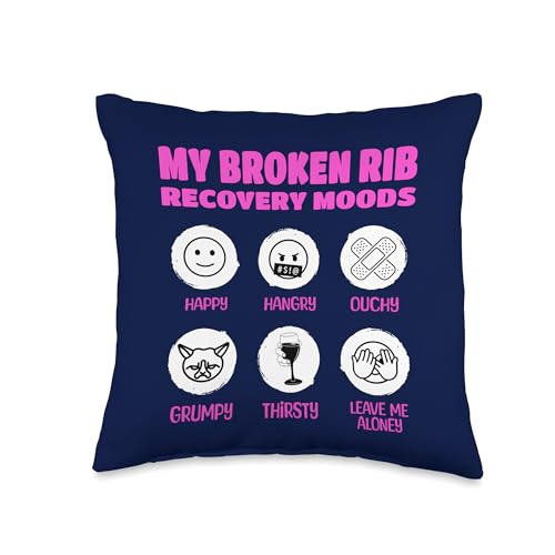 My Broken Rib Recovery Throw Pillow