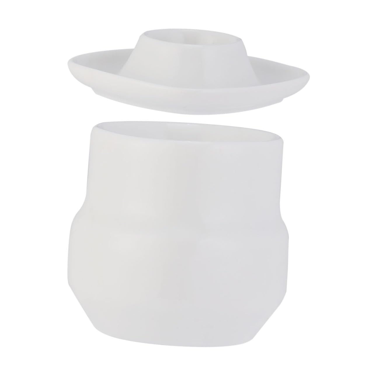 Garneck 2pcs Ceramic Egg Cup Boiled Eggs Holder Mini Beer Mugs Porcelain Egg Cups Cute Egg Cups Boiled Egg Cups Egg Holder Countertop Egg Holder for Fridge Ceramic Egg Tray White Ceramics