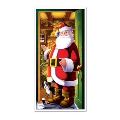 Housse de Porte Père Noël Beistle pour Habillage Mural de Fêtes - 3