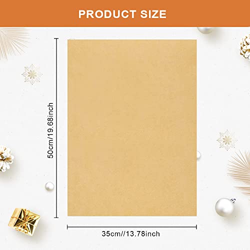 100 Blatt Seidenpapier Verpackungsmaterial,Brown Kraft Seidenpapier,50x35cm Seidenpapier Packpapier,Glänzend Seidenpapier zum Verpacken,Geschenkpapier für Hochzeit, Babyparty,Geburtstag,Weihnachten