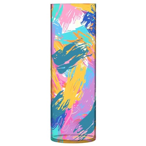 Colorful Splashes of Paint Plastic Flower Vases 11.8 x...