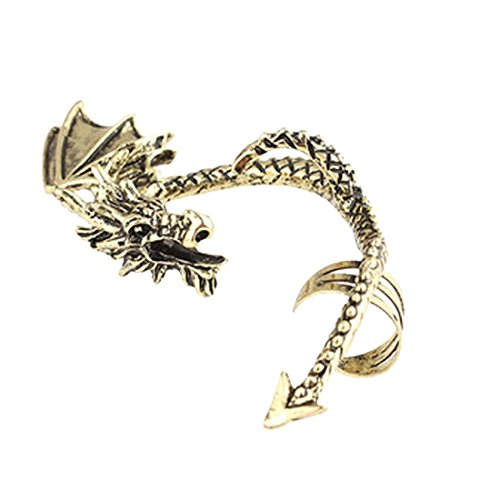 Voberry Men Women Eye Catching Cool Anti Earring Ear Cuff Clip In Winged Dragon Shape Ear Hanging Earrings