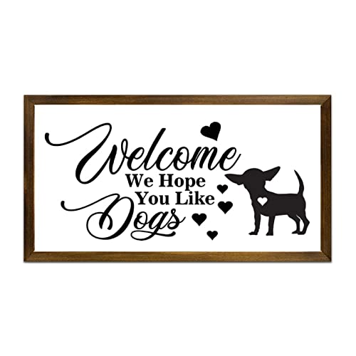 Panneau en bois Welcome décoration murale amusante pour chambre