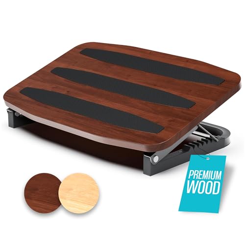 Adjustable Under Desk Foot Stool - Ergonomic Foot Rest with 7 Ang...