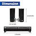 PC USB Powered Monitor Speaker Sound Bar 3.5mm Audio Wired Soundbar Speaker Converts to Vertical Desktop Speaker CL-SPK20037