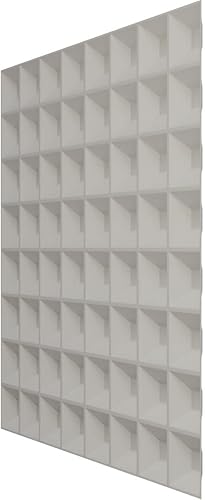 Miniatura 4 de Ekena Millwork Bradford EnduraWall Panel decorativo de pared 3D de 19 58 pulgadas de ancho x 19 58 pulgadas de alto, laguna satinada (cubre 2.67