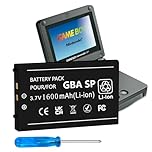 GBA SP Replacement Battery Pack, 3.7V 1600mAh Li-ion with Screwdriver