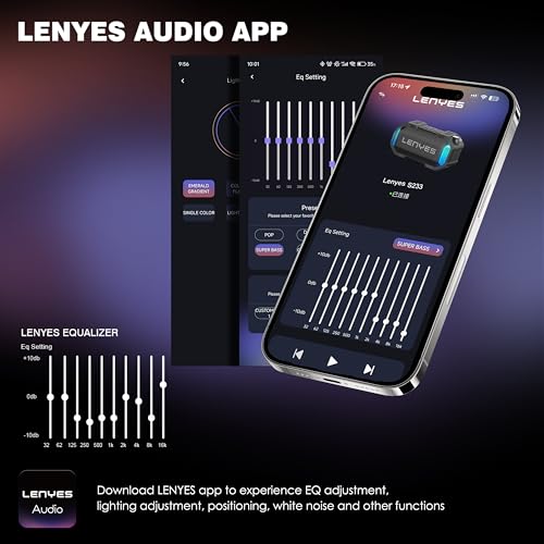 Image of Lenyes S233 Bluetooth Speaker | 12W Portable Wireless Speaker | 1800mAh Battery | Deep Bass | IPX7 Waterproof | Bluetooth v5.3 | TWS | Built-in Magnet | 5H Playtime | Lenyes Audio App Support (Black)