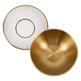 POPETPOP Colador de Acero Inoxidable Malla Fina y Cuenco Dorado Juego de Colador y Escurridor Multiuso para Verduras Frutas Arroz para Cocina y Camping Fácil de Almacenar 22 Cm