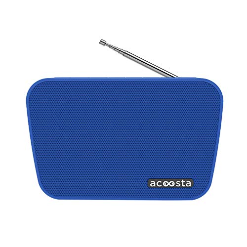 Image of Acoosta SUNO Hits - Powered by Sony Music, 1000 Preloaded Songs - 7 Stations & 250 Artists, Portable Wireless Bluetooth Speaker with Mic, FM Radio, USB, Aux in, Aux Out, True Wireless Stereo - (Blue)
