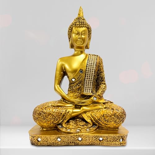 Image of GLUN Sitting Buddha Statute, Idol Statue Showpiece for Home Decor Decoration,