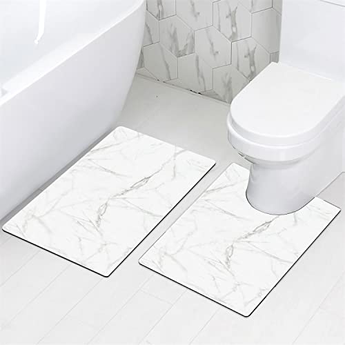 GOYLSER Toilet Mat U Shaped Ultra Thin, Washable Bath Mats for Bathroom