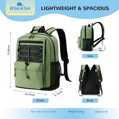 Zaino Bambini 10L Bseash | Impermeabile Per Escursionismo | Per Bambini 3-6 Anni Sotto 1 Metro - Foto 4