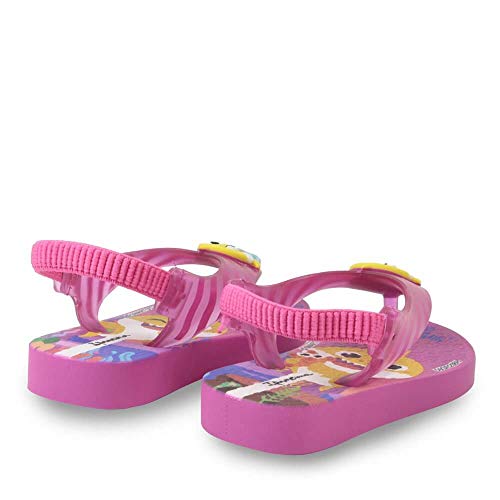 Slide Ipanema Baby Shark Bebê Menina Rosa/Rosa/Amarelo 22
