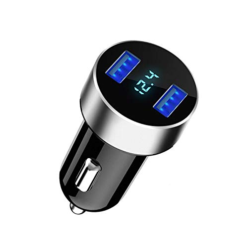 Caricabatterie per Auto, Ricarica USB per Auto - Caricabatterie 2USB - Ricarica Rapida Digitale - Ricarica Rapida