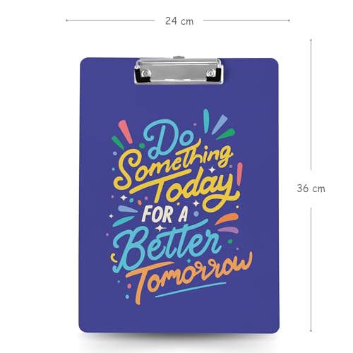 Image of Clipboard Drawing, Writing, Exam Board with Clip (Size - 24x36 cm) Sturdy, Lightweight for Office, School, College - QTS 1