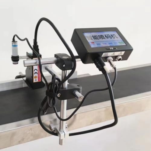 PtaTritious Máquina Codificadora Automática con Pantalla Táctil,Codificadora De Inyección De Tinta, áquina Codificación Automática Línea Montaje En Línea Máquina Codificación 12.7MM