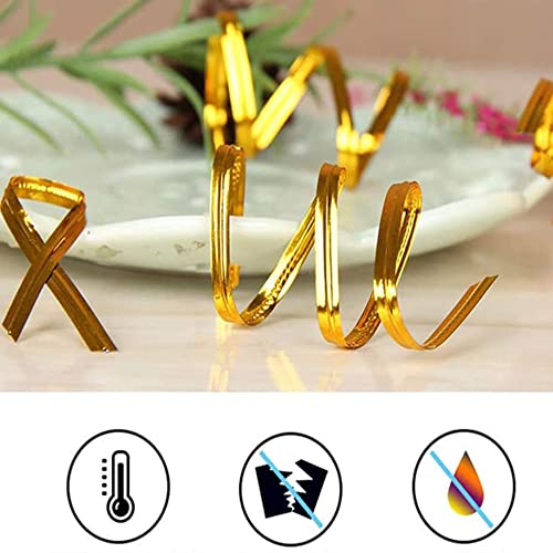 luou 1000 PCS Gold Silver Foil Twist Ties,Metallic Foil Twist Ties Metallic Twist Ties Bag Sealer,Metallic Wire Magic Twist Ties,for Cellophane Sweet Cones Bread Candy Cookie Gift Bag Baking Party - Image 4