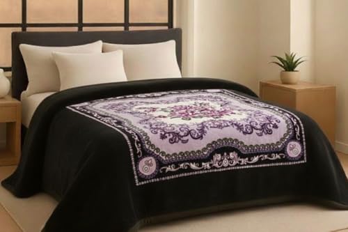 Image of Heavy Reversible Blanket for Winter (Weight-4kg), Ultra Soft & Cozy Double Bed Blanket, Skin Friendly, Warm & Breathable Blanket for Home Use, Heavy Winter Quilt, (King Size-204x229cm)