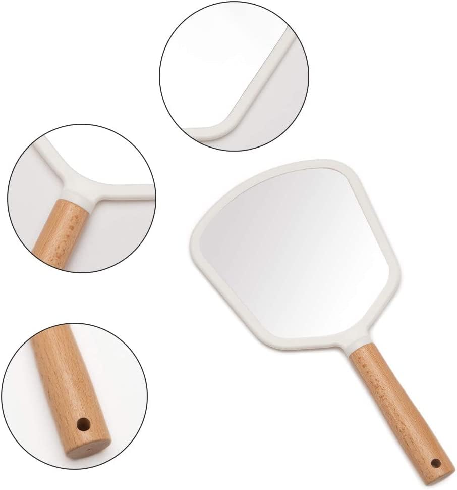 Image of Hand Held Make Up Mirror with Hanging Hole