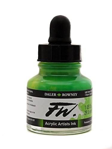 Image of Daler Rowney FW Artists Acrylic Ink 29.5 ML Pot - Light Green