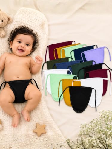Image of Rigo Baby Cotton Cloth Diapers | Reusable Adjustable Nappy | Pack of 15
