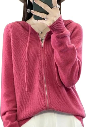 Pull zippé manches longues ample décontracté en tricot M