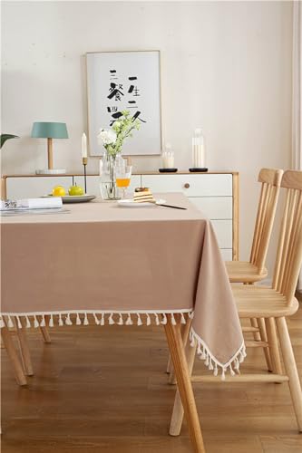 Nappe de table beige jaune pour des repas conviviaux en famille - 6