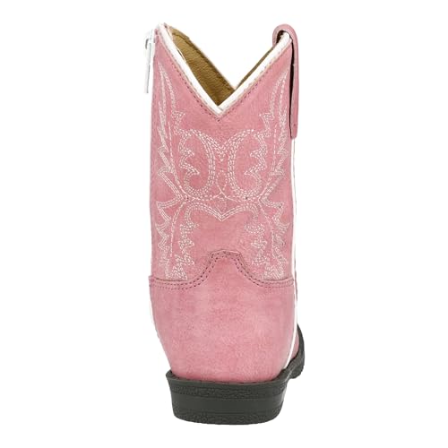 Smoky Mountain Western Boots Girls Zip Hopalong Leather Pink 3423C2