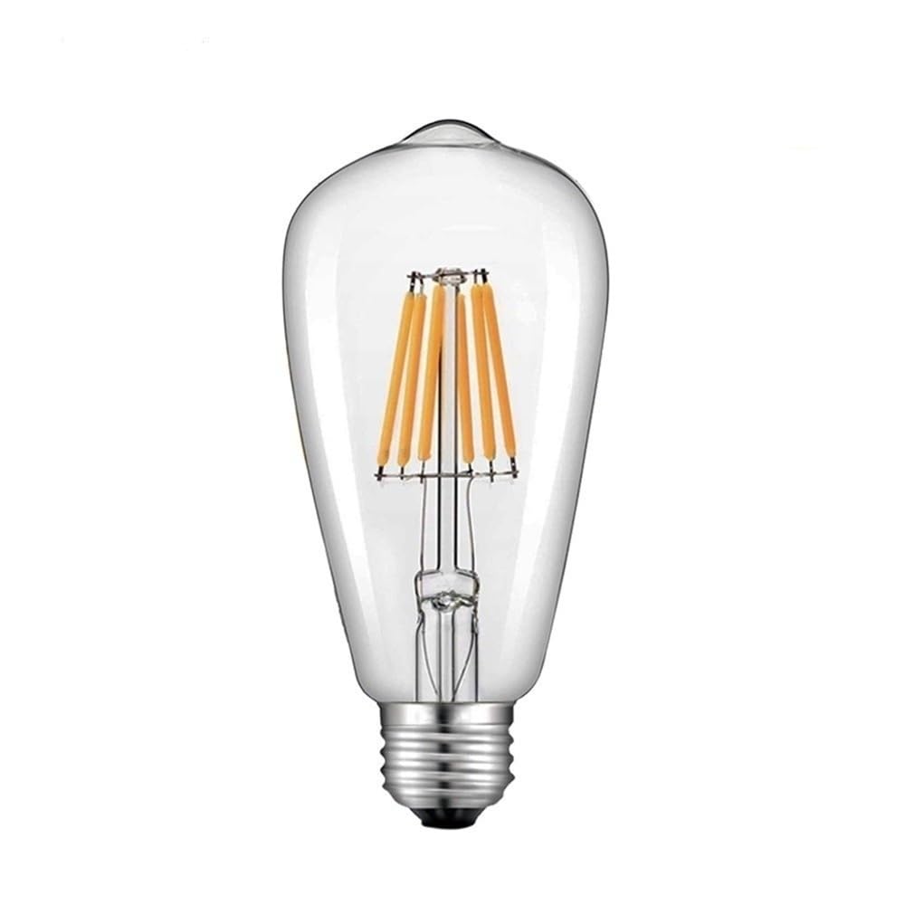 Ampoules LED pour la Maison (Lot de 10) 12V/24V ST58 E27, Blanc lumière du Jour 4500K, Basse Tension 6W, équivalent à Une Ampoule incandescente 60W (Blanc Chaud 2700K).