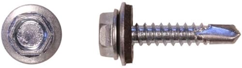 Miniatura 9 de Tornillos autoperforantes con cierre en U para metal, tornillos autoperforantes de cabeza hexagonal de 1-14 pulgadas, tornillos autoperforantes de