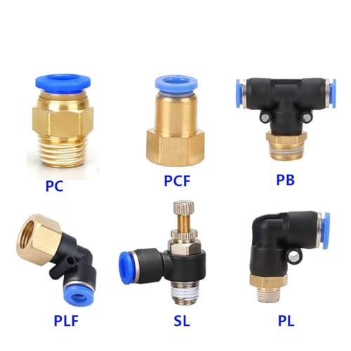 Conector neumático macho BSPT de alta precisión técnica para manguera PC de 8 mm 3