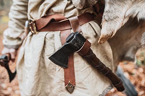 Image of Norse Tradesman Handmade Leather Axe Holster with Belt Loop