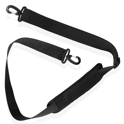 Image of Adjustable Shoulder Strap, 63 Inch Universal Soft Bag Strap Replacement, Comfortable Belt with Metal Hooks, Crossbody Straps for Briefcase, Computer Messenger Bag, Laptop Case Luggage, Duffel,
