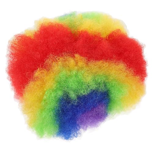 Alipis Peluca Afro Rizada de Fibras Químicas para Disfraces y Fiestas de Fútbol Ligera y Colorida para Adultos y Adolescentes Accesorio de Cosplay para Carnaval y Halloween
