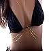 14K Gold Plated Sexy Body Chains for Women, Layered Rhinestone Crossover Bikini Bra Body Jewelry, Summer Beach Crystal Belly Waist Chain(Chain)