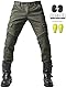 sigaer Motorradhose,Schutzhose,Herren,Motorradjeans,aus atmungsaktivem, verschleißfestem,mit 2 Paar Protektoren an Hüfte und Knie, abnehmbare Pads(Armee-grün,XL)