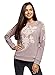 Produktbild oodji Ultra Damen Sweatshirt mit Stickerei aus Bouclé-Stoff, Beige, DE 38 / EU 40 / M