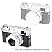 JJC Mark V Metal Lens Hood Protector with 49mm Filter Adapter Ring for Fujifilm X100VI X100V X100F X100T X100S X100 Replace Fuji LH-X100 Lens Hood & AR-X100 Adapter Ring, Fits Original Lens Cap/Silver