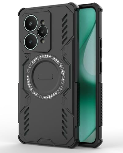 Image of Back Cover Case for Realme 15 5G | 360 Protection Mobile Phone Case Mag-Safe | Camera Protection | Back Cover for Realme 15 5G / Realme 15 5+G - Black TPU + PC