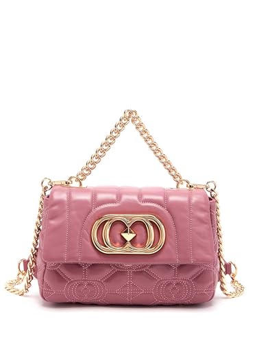 Sac femme en cuir La Carrie fard, maroquinerie authentique avec bandoulière amovible