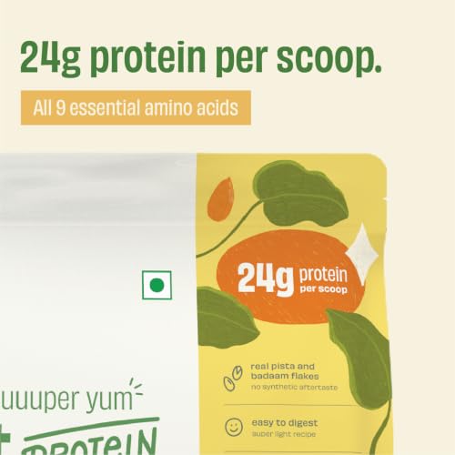 Image of The Whole Truth Plant Protein Isolate 1 KG (2.2 lbs) | Pista Badaam | 24g Protein /Scoop | Real Ingredients | Clean Recipe | No Added Flavours | Pea & Rice Isolate | Easy to Digest