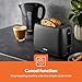 GEEPAS 2 Slice Toaster | 6 Browning Levels with Cancel Function | For Thin Small Bread Slice, Removable Crumb Tray Cool Touch Housing High Lift | Space-Saving Design | 1 Yr Warranty 650W Black