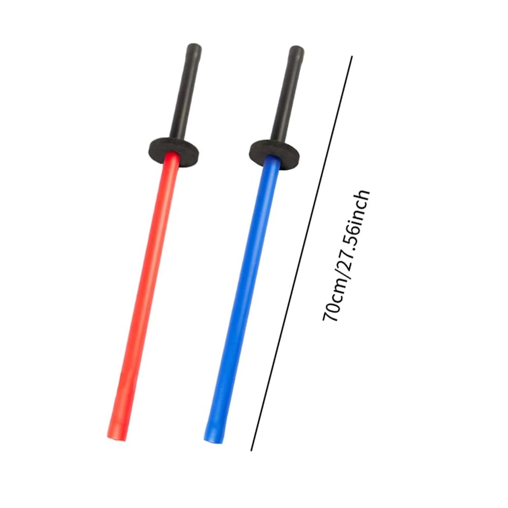 Juego de 2 Palos de Entrenamiento con Antideslizante, Juguete de Espuma para Practicar Esgrima con Espada, Regalo de 70 cm
