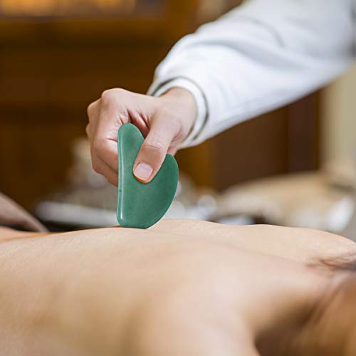Rolo de jade para rosto, conjunto de pedras faciais naturais de jade, massageador de pele com ferram