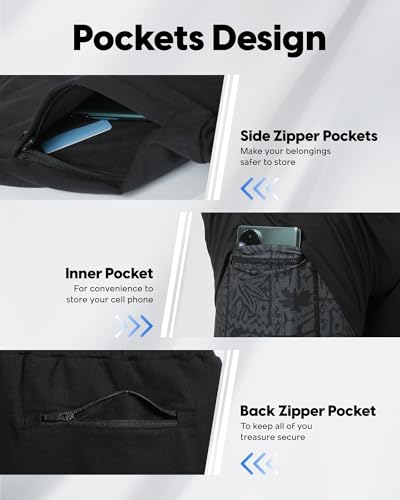 maamgic Mens 2 in 1 Running Shorts, 5" Gym Short with Zip Pockets, Quick Dry Workout Athletic Shorts for Men2