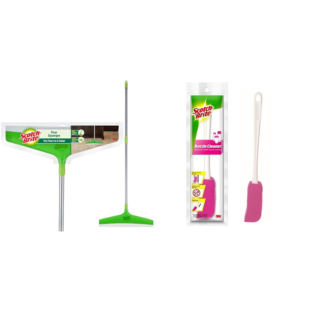Scotch-Brite Plastic Floor Squeegee Wiper -with Telescopic Handle (Green/Silver) (B082FJK988) Amazon Price History, Amazon Price Tracker