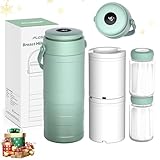 Portable Breast Milk Cooler for Outdoors, 360° All-Round Cooling Keeps Milk Fresh for 24 Hours, 22oz Large Capacity Breastmilk Chiller with 2pcs BPA-Free Bottle for Breastmilk Storage