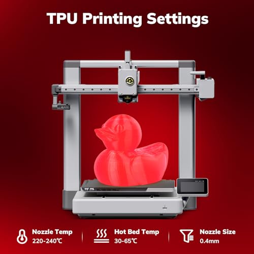 Image of AMOLEN 95A TPU 3D Printer Filament, 1.75mm Glow in The Dark Red, Soft TPU Flexible 3D Printing Filament, High Hardness & Resilience, Best with UV Lamps, 1kg Spool(2.2lbs), Fit Most 3D Printers