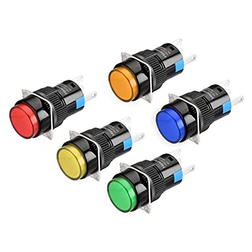 2pz,12mm Pulsante Momentaneo Rotondo Interruttore Pulsante Piatto SPST - Foto 5